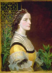 ノーフォークのブランカスター・ホールのアン・シムズ・リーブの女性の肖像